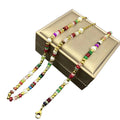 Women's Bohemian Style Fashion Jewelry Set Stainless Steel Colorful Necklace and Bracelets Made from Natural Stone