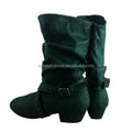 Customized Professional Latin Dance Boots Women Navy Blue Soft Ballroom Party Dancing Shoes Sport Flat Dancing Boots Shoes