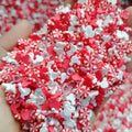 1000g DIY Craft Slime Sprinkles Christmas Red White Mouse Head Peppermint Acrylic Rhinestone Mix Polymer Clay Sprinkles Slices