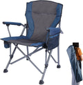 WOQI Heavy Duty Foldable Garden Chair with Cup Holder and Side Pocket Contemporary Design for Outdoor Use