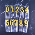 Wholesale 0-9 Gold Number Candles Creative Gold Birthday Candles Baking Cakes Decorating Gold Plated Candles