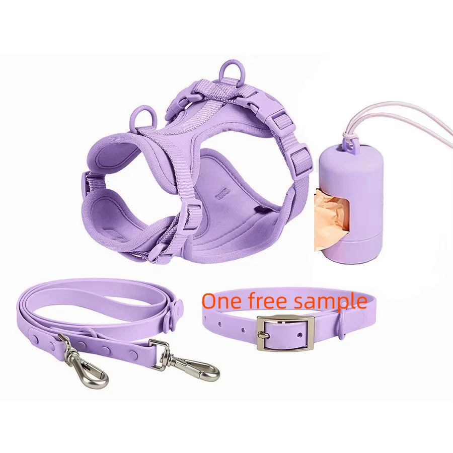 QUCHONPET 2025 Hot Sale Waterproof Adjustable Pet Collars & Leashes Set Luxury Dog Collar Custom Dog Harnesses
