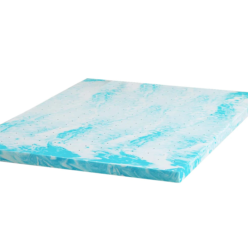 Cooling Gel  Memory Foam Mattress Topper Queen Size Waterproof Portable Home Hospital Use Featuring Plant