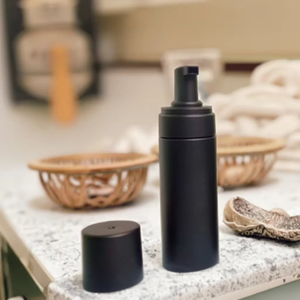 Matte Surface 100/120ml PET Dispenser Bottle Skincare Hair Care Shampoo False Eyelashes Foaming Mousse Pump Black Cleanser