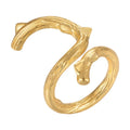 18K Gold Plated Brass Jewelry Thorns Shaped Design Open Ring Finger Accessories Rings R224158