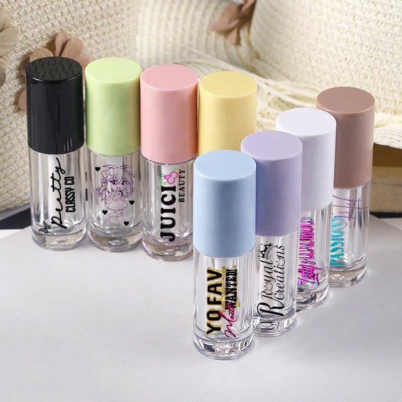 6.5ml Round Thickened Large Size Lip Gloss Tube with Big Brush Empty Big Wand Lip Gloss Tubes