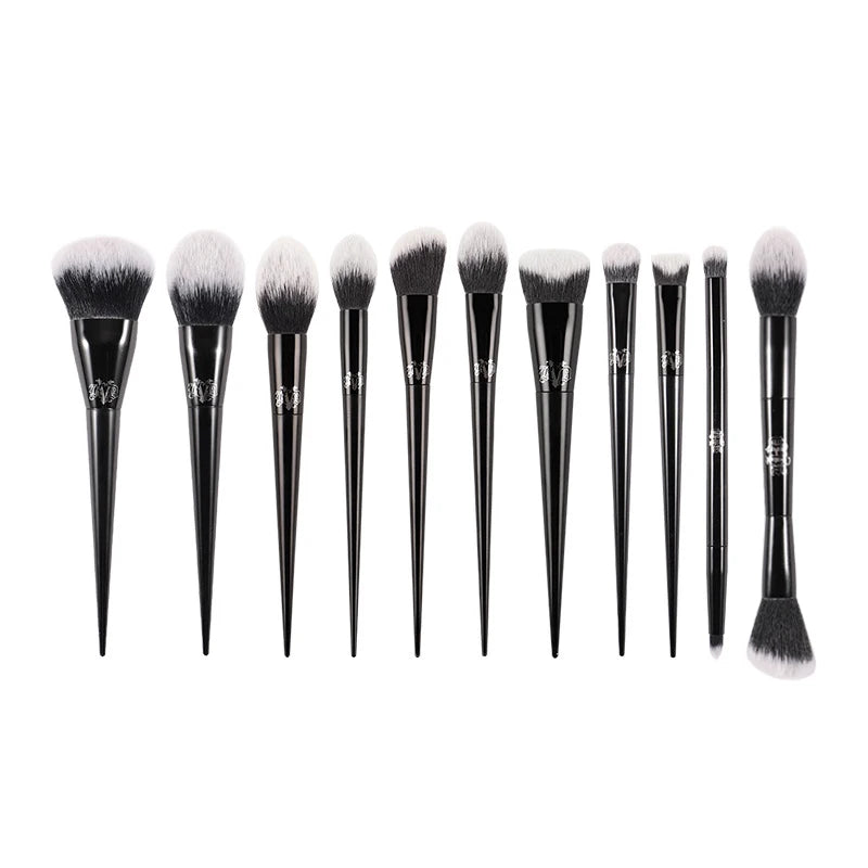 KVD Vegan Beginner Makeup Brushes 11Pcs  Series Fiber Hair Aluminum Tube UV Plastic Handle Factory Wholesale Spot Sale