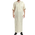 Simple Muslim Thobe Islamic Abaya Clothing Long Kaftan Middle Roba Arabic Men Abaya With Zipper Pockets