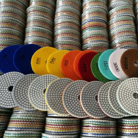 4inch 100mm Wet Diamond Polishing Pads White Sharpness Granite Marble Concrete Floor 3mm Thickness OEM Customizable