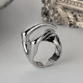 Personalized Creativity 925 Sterling Silver Tusk Ring Women's Color Retaining Statement Rings for Girls