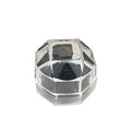 Clam Shell Clear Crystal Box Small Octagonal Ring Earrings Packing Box Acrylic with Velvet Jewelry Storage Box