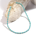 JH Wholesale Women Jewelry 4mm Flat Natural Stone Emperor Stone  Amazonite Golden Hematite Beads Choker Necklace