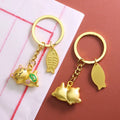 Maneki Neko Japan Lucky Cat Keychain Cute Kawaii Trinkets Accessories Car Bag Pendant Pray Fortune Fengshui Charm Key Chain
