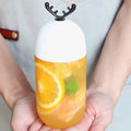 Custom for Capsule Shape PET Food Grade Leak Proof Screw Cap Screen Printed 450ml Drink Juice Bubble Tea Empty Bottle