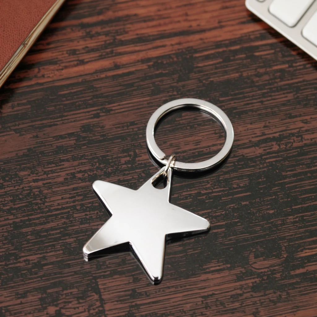 Hot Sale Personalized Five-Pointed Star Shaped Metal Keychain Promotion Gift
