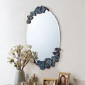 86X50CM European Luxury Oval Bedroom Bathroom Makeup Wall Decoration Nordic Retro INS Wall Decoration Mirror Dropshipping