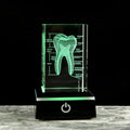 Top Quality 3D Crystal Teeth Engraved Cube Anatomy Model Craft Stomatological Dental Hospital School Souvenirs