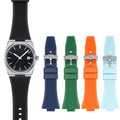 Yunse Waterproof Liquid Silicone Watchband Ready to Ship Orange and White Rubber Replacement Wristwatch Strap Soft 20mm Band