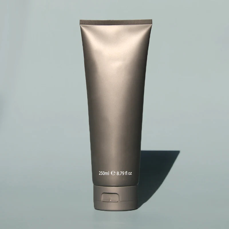 250ml Squeeze Matte  Tube Facial Cleanser  Hair Cream Round Cosmetic Lotion Packaging