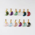 G2075 Natural Gemstone Moon Stone Cut Pendant Tiny Kids Gold Jewelry Crystal Pendant