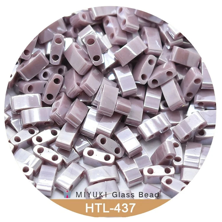 Miyuki Half Tila Beads 5 * 2.3 * 1.9 mm [12 Color Opaque  Glazed  Luster ]10g Pack