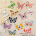 New Self Sticker Multi Color Design  Embroidery  butterfly  Patches for Clothes