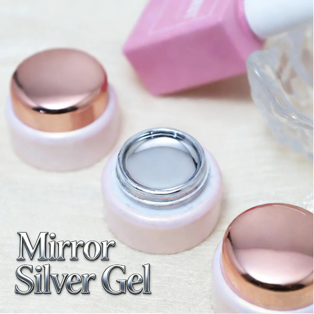 FZANEST 2024 New Silver Metallic Mirror Gel Nail Polish Liner Acrylic 5g ODM/OEM Available Volume 5ml Free Sample Logo Bottle