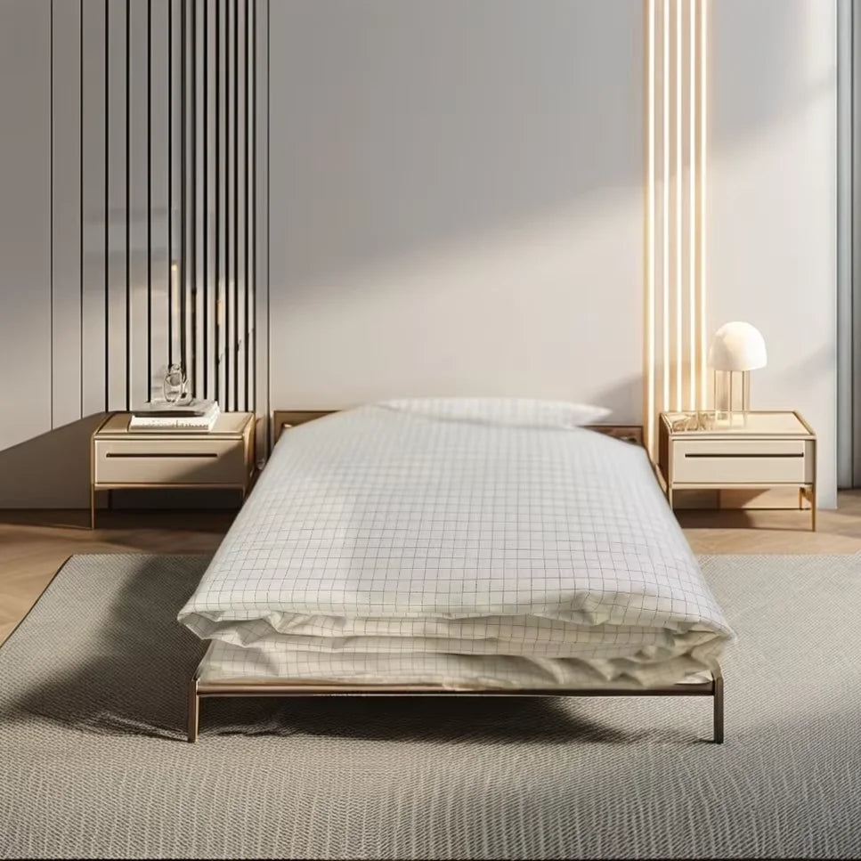 Organic Cotton Fitted Grounding Sheets With Conductive Silver Cord King & Queen Size Beds Enhance Sleep Quality for Hotels/Home