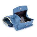 Wholesale Japanese-style RFID blocking genuine leather mini coin purse short OEM women trifold wallet