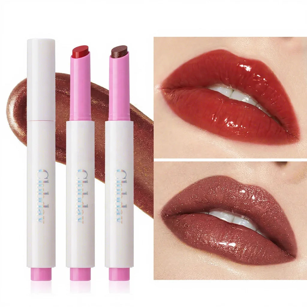 Hot Selling Moisturizing Press Lipstick Organic Vegan Cruelty Free Shimmer Long-lasting Press Aqua Mirror Lipstick Lip Balm
