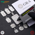 Fashion Accessory Hip Hop Jewelry Men Women 925 Sterling Silver Iced Out VVS Moissanite Diamond Dog Tag Pendant With Chain