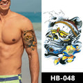 Hot Selling No Pain Tattoo Sticker Skull Design Half Arm Back Waterproof Custom Tattoos