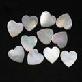 Custom Made Heart Shape Natural White Mother of Pearl