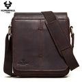 HUMERPAUL Dropship Vintage Crossbody Bag Crazy Horse Leather Shoulder Bag Genuine Leather Men Anti-Theft Messenger Sling Bag