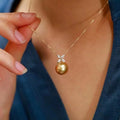 N160 10-11mm DIY Natural  Freshwater Pearl Charm Pendant Necklace Chain Accessory 925 Sterling Silver Jewelry for Women