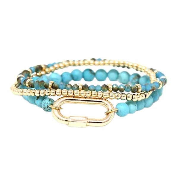 Three Layered Amonzonite Bead Women Accessories