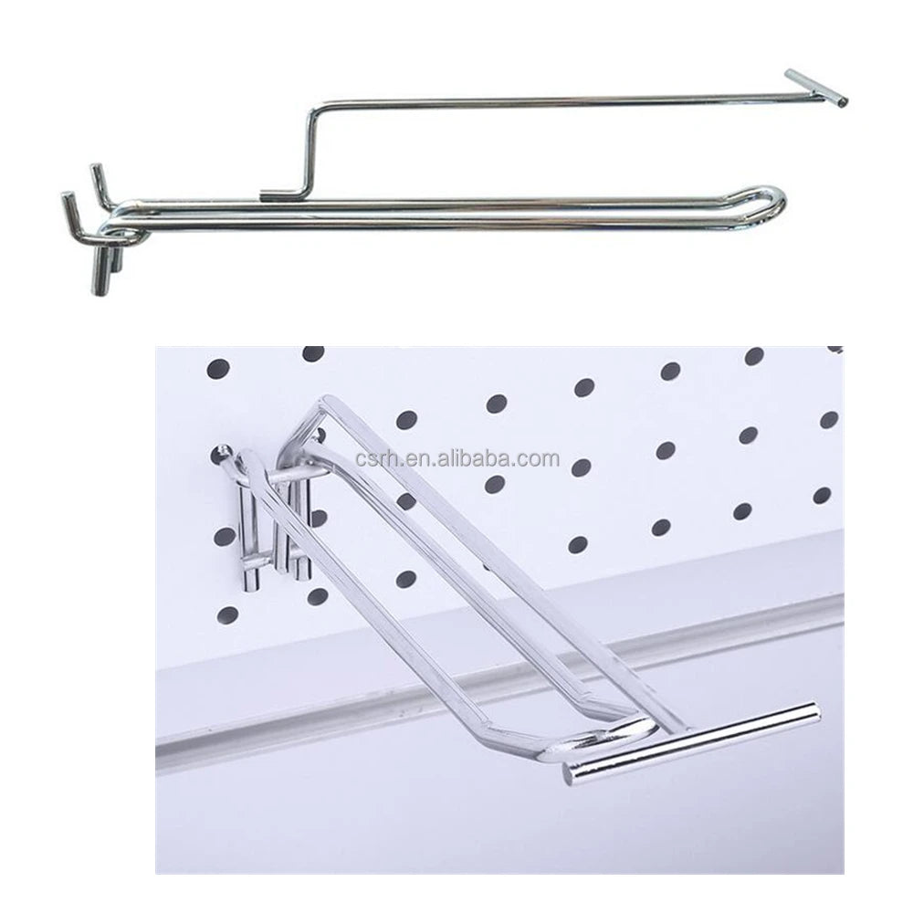 300mm  3 Wires Hook With Price Tag Pegboard Metal Wire Hooks