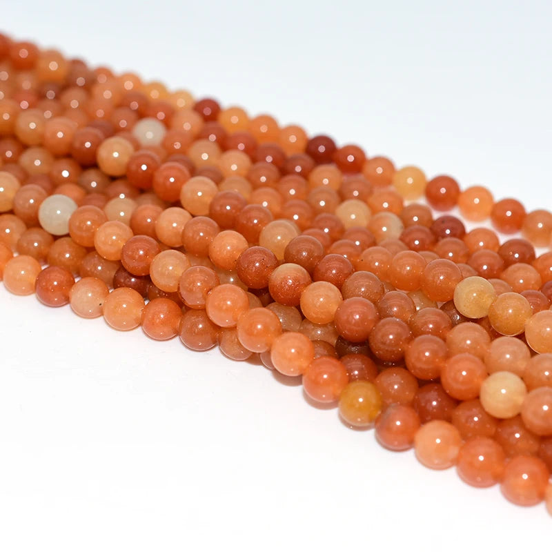 Factory Wholesale Price 4/6/8/10mm 100% Natural Red Aventurine Loose Beads