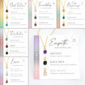 Empath Protection Necklace Natural Raw Crystal Set Charm Necklace Healing Crystal Summer Jewelry Gift Women