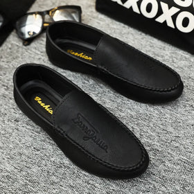 Driving China Factory Shoes Stock Cheap Moccasins Men's Loafers Genuine Leather Upper Rubber Out Sole Breathable