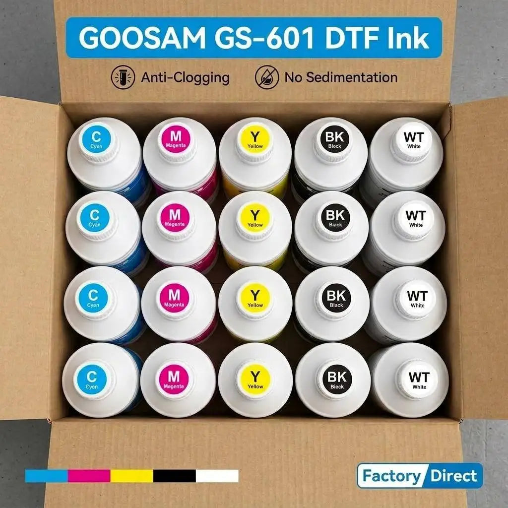 Goosam 1000ml Premium Quality Cmyk Breathable Transfer Pigment DTF Ink for Epson L805 L1800 L800 L8050 P600 P800 Printer