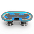 YH Professional Quality Casino 9 Players LED Light Oval Texas Tables for Gambling