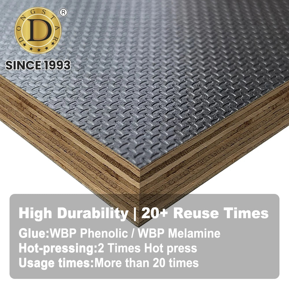 Anti-slip Wiremesh Premium  Film Faced Plywood for Construction/Prices for Construction Plywood/18mm Marine Plywood