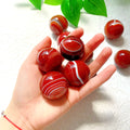 Natural Agate Sphere Crystals Polished Red Agate Silk Agate Reiki Sardonyx Spheres for Healing