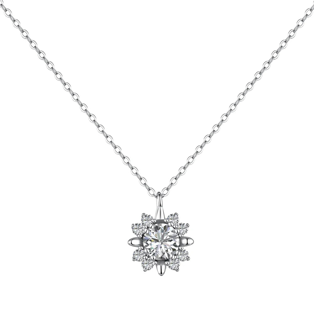Wholesale Pretty 18K Rose Gold Plated Jewelry Pink Quartz Cubic Zirconia Stone Pendant S925 Sterling Silver Necklaces for Women