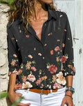 _ Spring Elegant Women's Shirt Lapel Long Sleeve Casual Shirt Women's Fashion Temperament Top