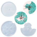 Handmade Round Wall Clock Silicone Mold Island Style Resin Clock Molds with Hardwares