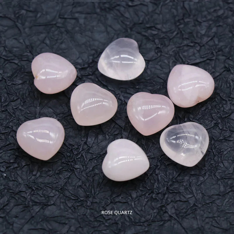 DIY Fashion Designs Heart Shape Natural Gemstone Type Mineral Pendant for Necklace Jewelry Crystal Chips