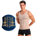 Men's Solid Color Compression Slimming Vest Breathable Knitted Body Shaper Reductora Waist Underwear Shirt