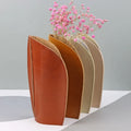Modern Home Decor Wholesale Custom Blank Genuine Leather Wrapped Flower Vase